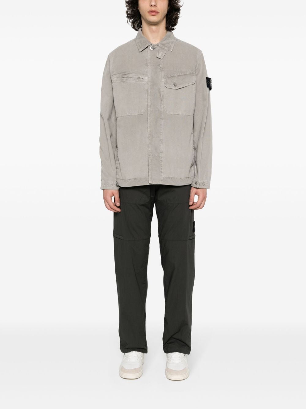 Stone Island Compass shirt jacket - Grijs