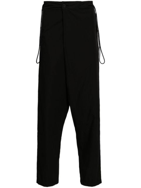 Transit off-center fastening cotton trousers