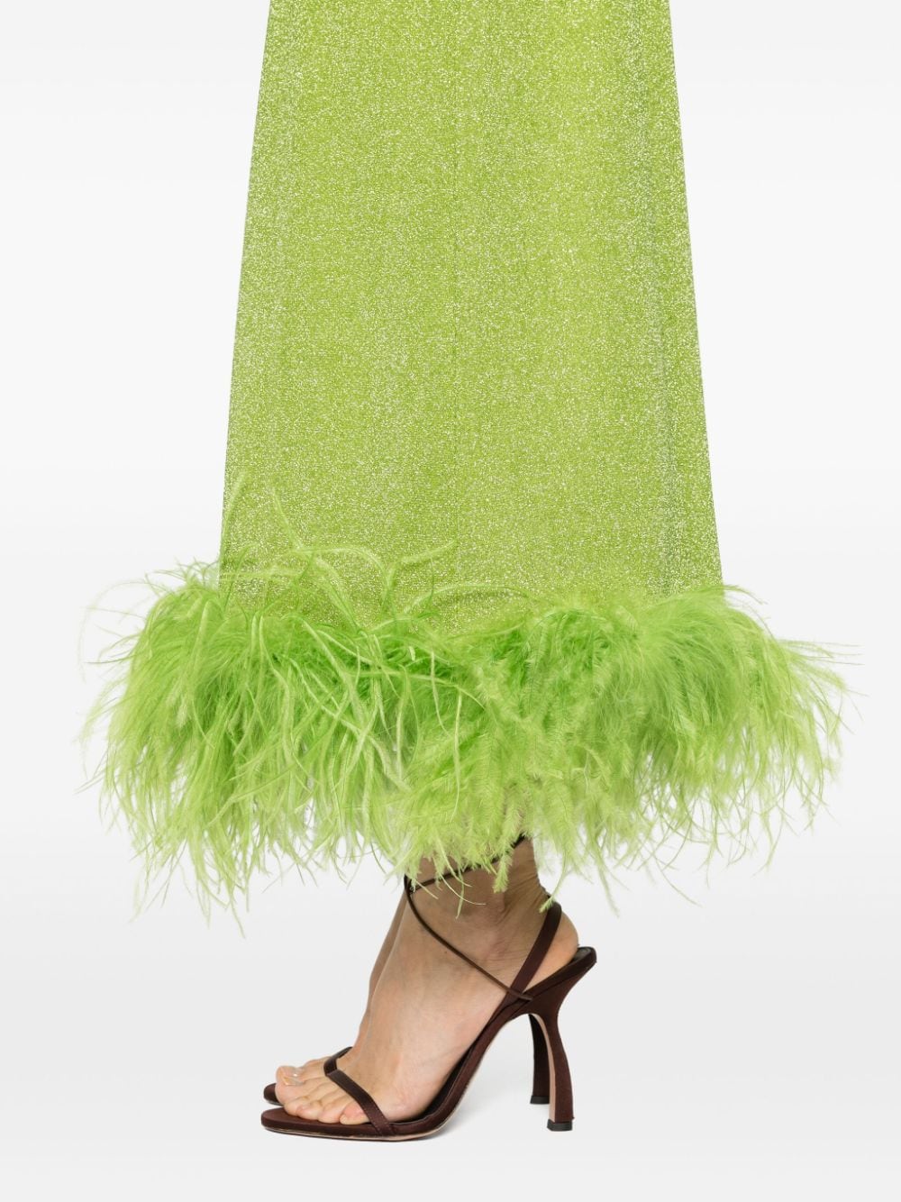 Oséree Asymmetrische jurk Groen