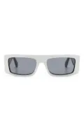 GCDS rectangle-frame sunglasses - White