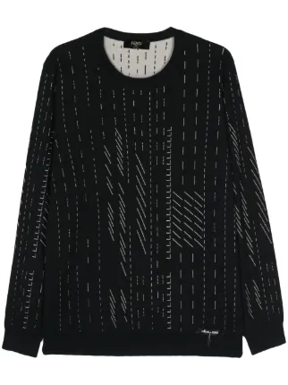 FENDI ジャカード セーター | ブルー | FARFETCH JP