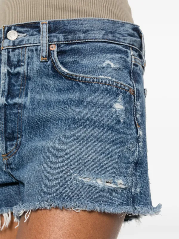 AGOLDE frayed-edge Denim Shorts | Blue | FARFETCH