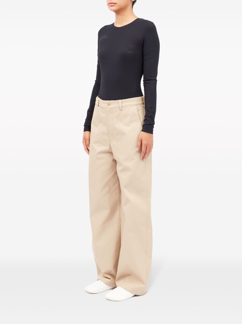 MM6 Maison Margiela wide-leg gabardine trousers Women