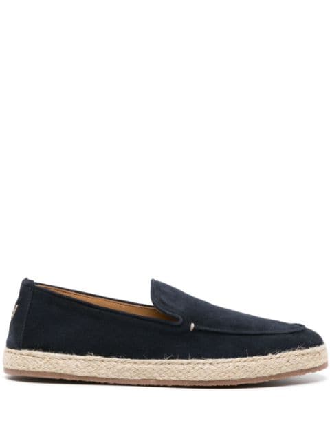 Henderson Baracco logo-embroidered suede loafers