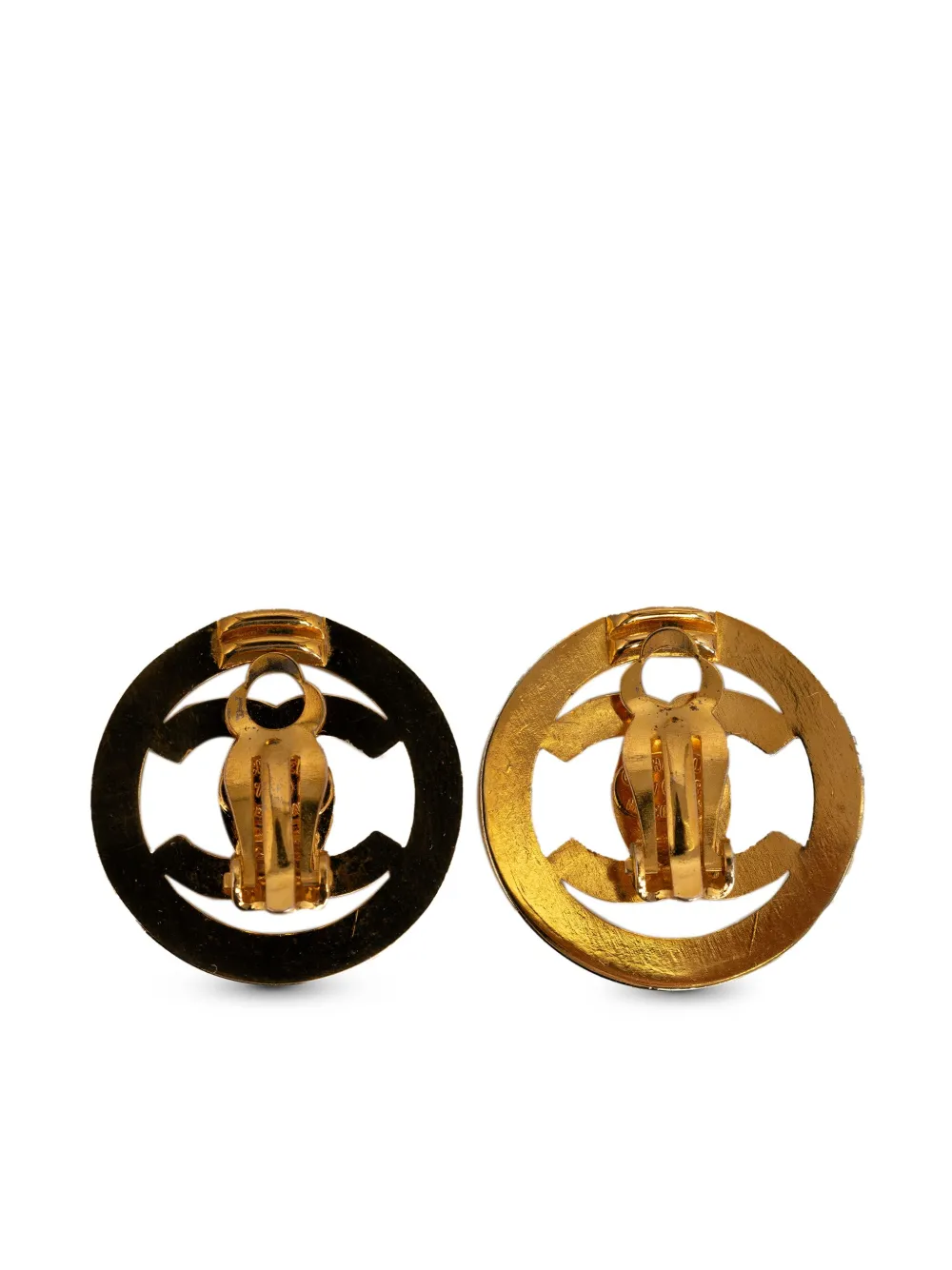 CHANEL Pre-Owned CC turn-lock clip-on earrings - Goud