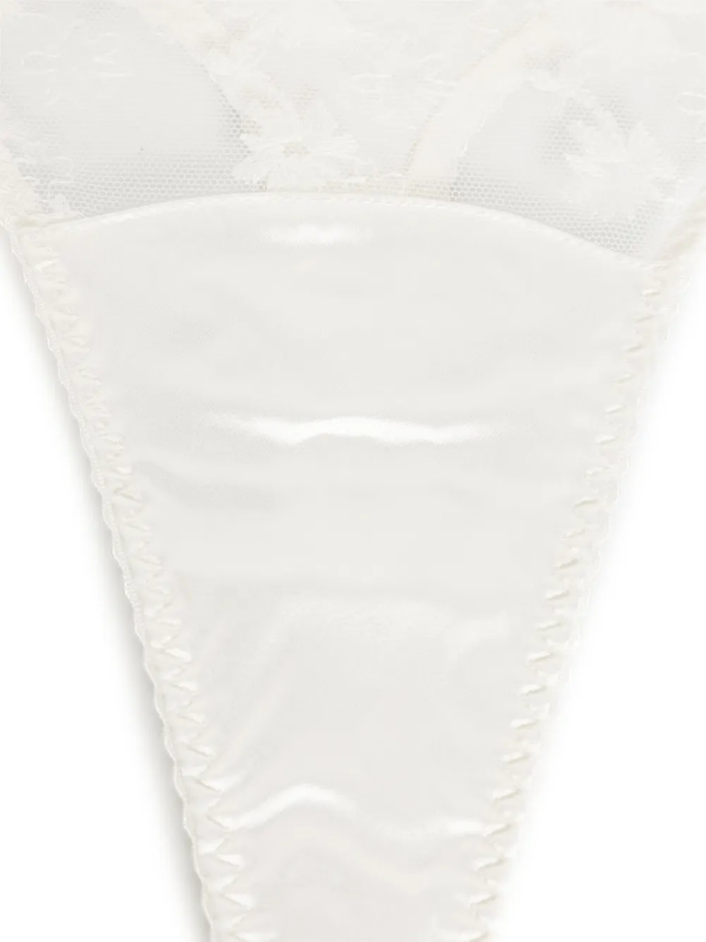 Fleur Of England String met bloemenkant Wit