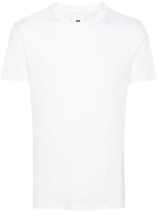 PT Torino Plain Mélange-effect T-shirt in White