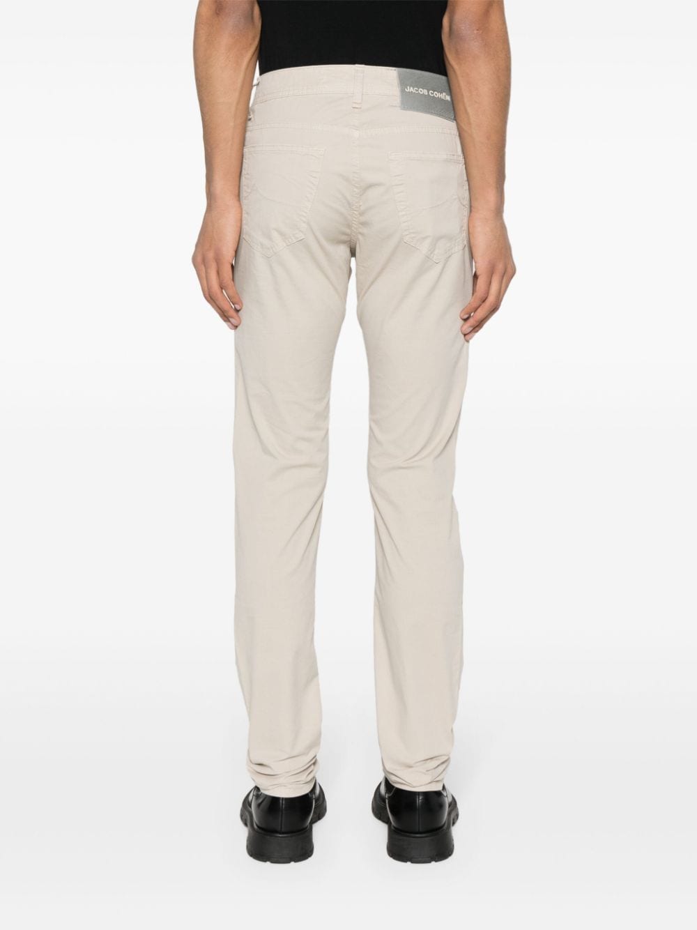 Shop Jacob Cohen Bard Gabardine Trousers In Neutrals