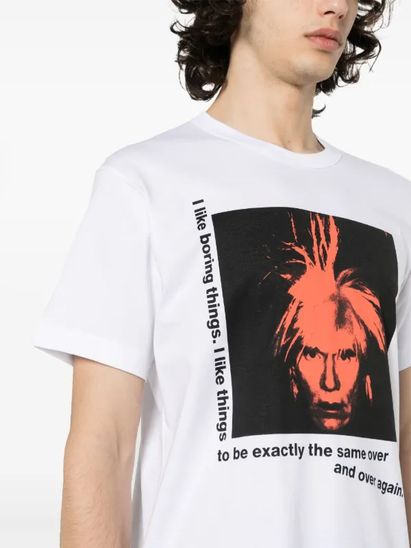 Comme Des Garçons Shirt graphic-print Cotton T-shirt | White