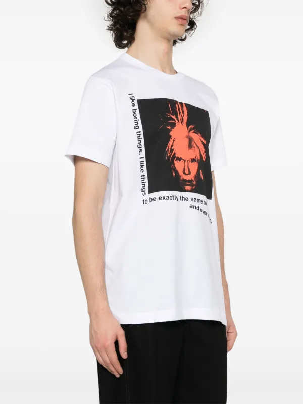 Tシャツ・カットソー Comme Des Garcons Shirt T-Shirt With Print Comme Des Garçons Shirt graphic-print Cotton T-shirt | White