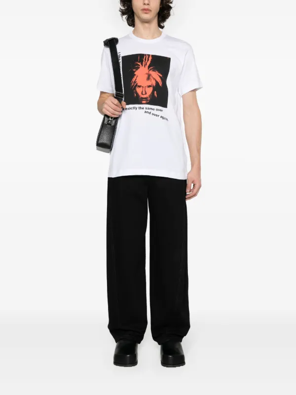 【関税&送料込】Comme Des Garcons Shirt Cotton T-Shirt With COMME DES GARCONS x KAWS Printed Tee T-Shirt Graffiti Size