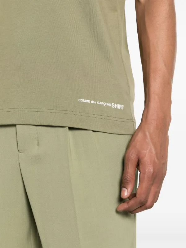 Comme Des Garçons Shirt logo-print Cotton T-shirt | Green