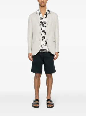 希少❤　エトロ　ペイズリー柄　ベルト付きショートパンツ　ライトブルー　44　XL 2025年最新】Etro メンズ ショートパンツ・ハーフパンツの人気