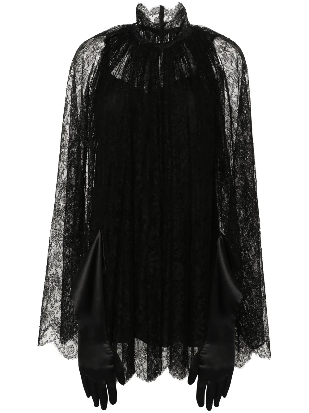 floral-lace minidress