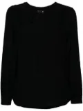 DONDUP tied-neck georgette blouse - Black