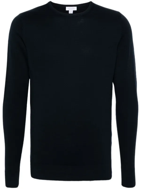 Sunspel fine-knit Merino Jumper Blue FARFETCH SG