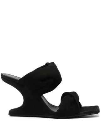 【Rick Owens】Cantilever  スエードミュール Rick Owens Cantilever 8 110mm ツイスト スエードミュール