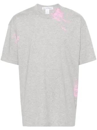 comme des garçons SHIRT tシャツ　ペンキtシャツ Comme Des Garçons Shirt ペイント Tシャツ | グレー | FARFETCH JP