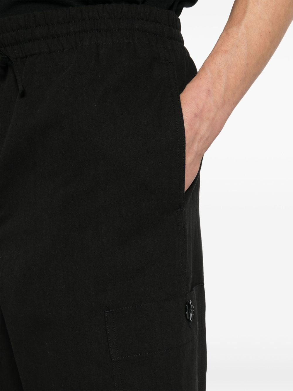 Shop Kenzo Drawstring-fastening Trousers In Black