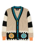 Barrow kids open-knit cotton cardigan - Neutrals