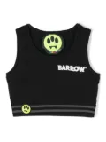 Barrow kids logo-print crop top - Black