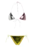 Oséree sequinned triangle bikini - Green