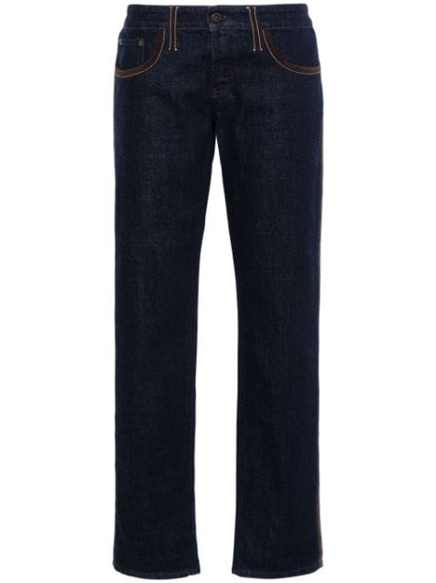 Miu Miu piped-trim straight-leg jeans
