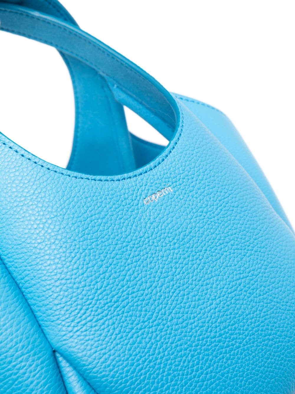 Shop Coperni Bucket Swipe Leather Bag In Blue
