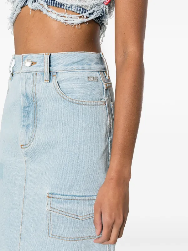 GCDS Cargo Denim Skirt | Blue | FARFETCH MY GCDS Cargo Denim Skirt | Blue | FARFETCH MY