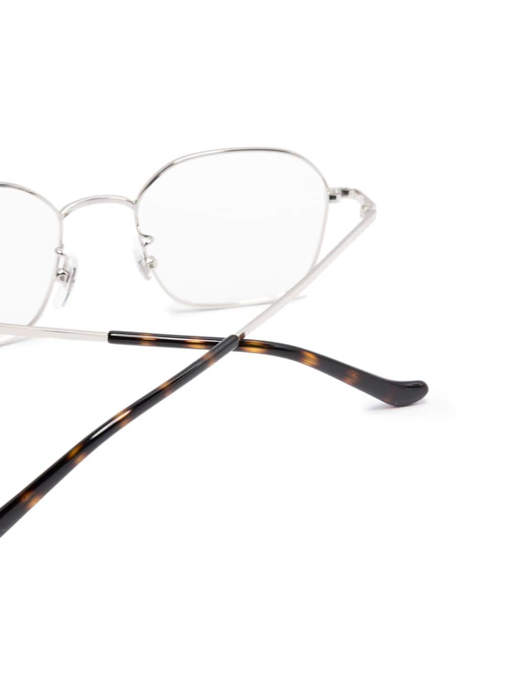 Shop Gucci Geometric-frame Glasses In Grey