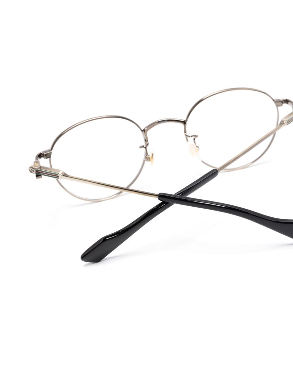 Shop Gucci Round-frame Glasses In Gold
