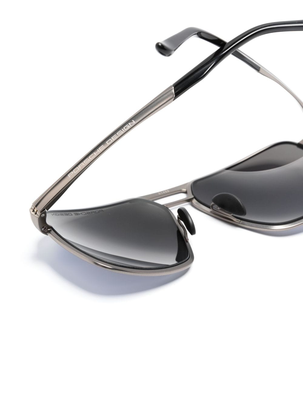 Shop Porsche Design P'8966 Geometric-frame Sunglasses In 灰色