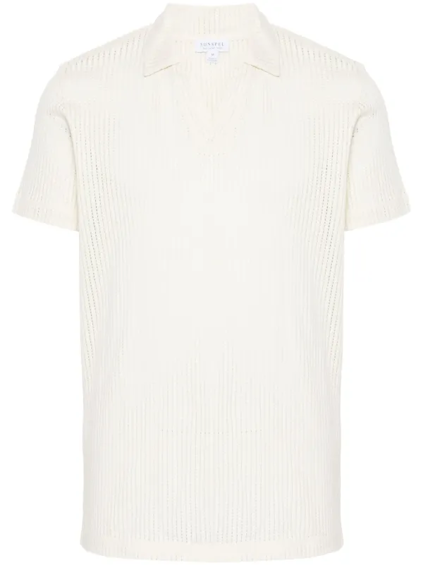 Sunspel Linear メッシュ ポロシャツ | ニュートラル | FARFETCH JP
