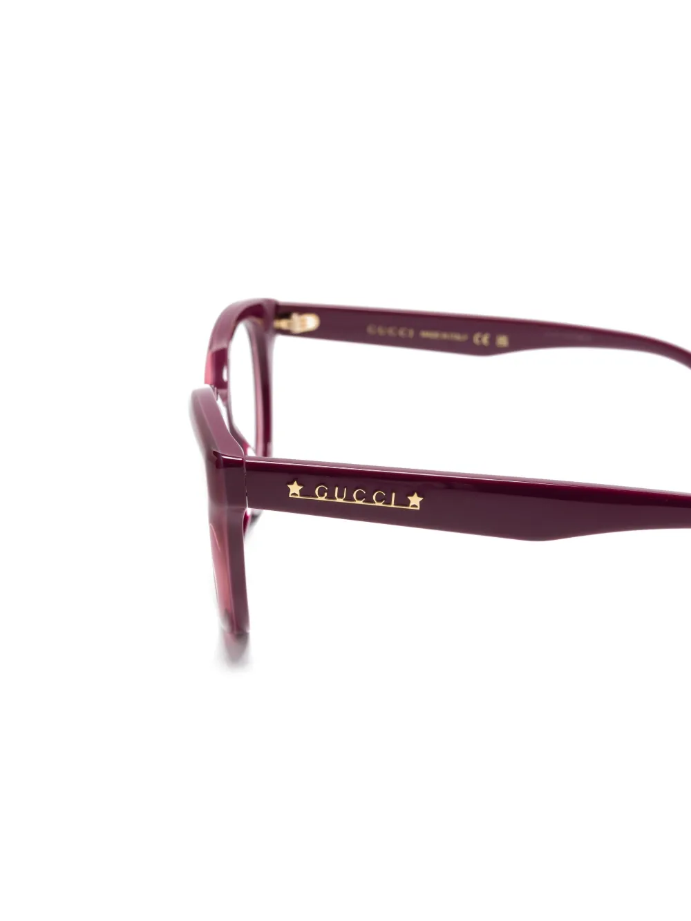 Gucci Eyewear Bril met rond montuur Paars