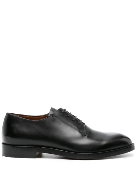 Zegna almond-toe leather Derby shoes