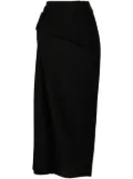 Del Core popcorn-texture pencil midi skirt - Black