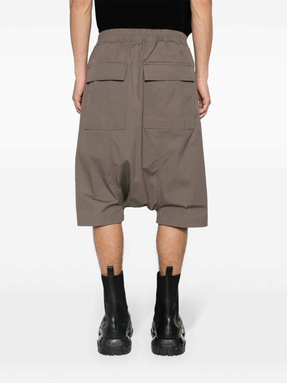 Rick Owens Shorts met verlaagd kruis Grijs