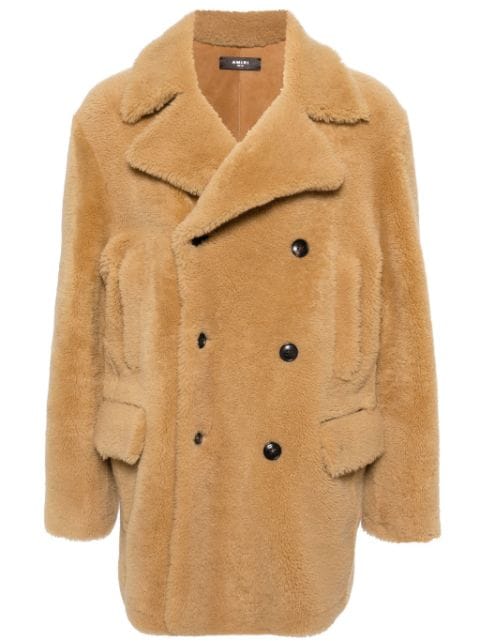 AMIRI double-breasted shearling coat