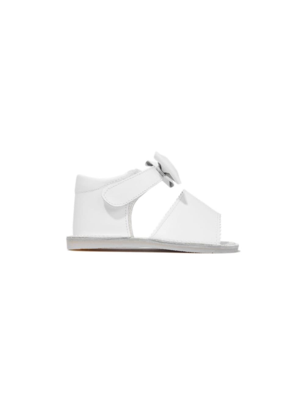 Andanines Babies' Bow-embellished Leather Sandals In White
