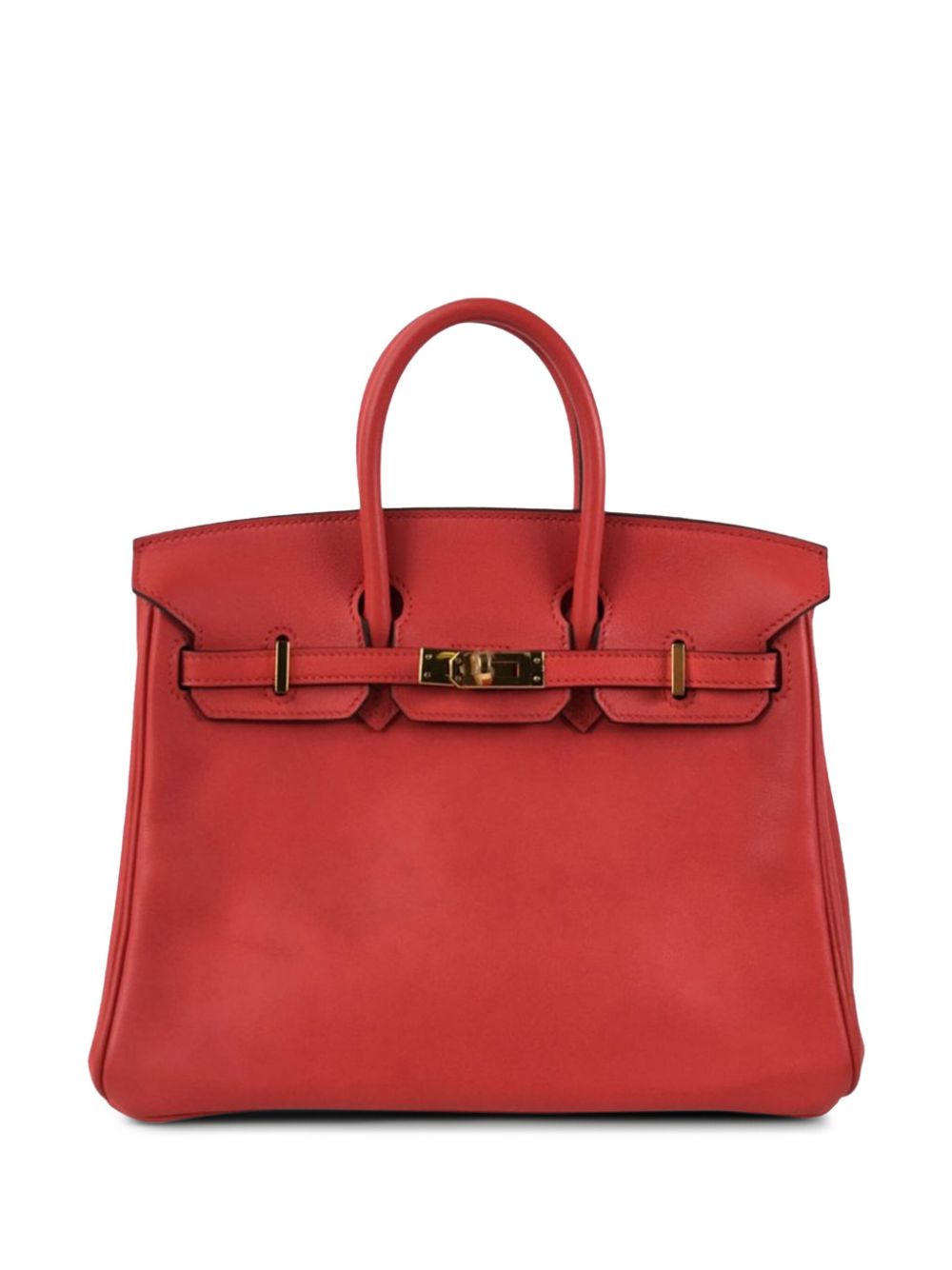 Pre-owned Hermes 2017 Birkin 25 Handbag In Red