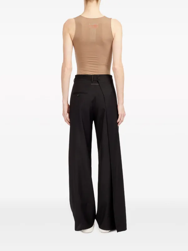 MM6 Maison Margiela Tailored wool-canvas Trousers | Black