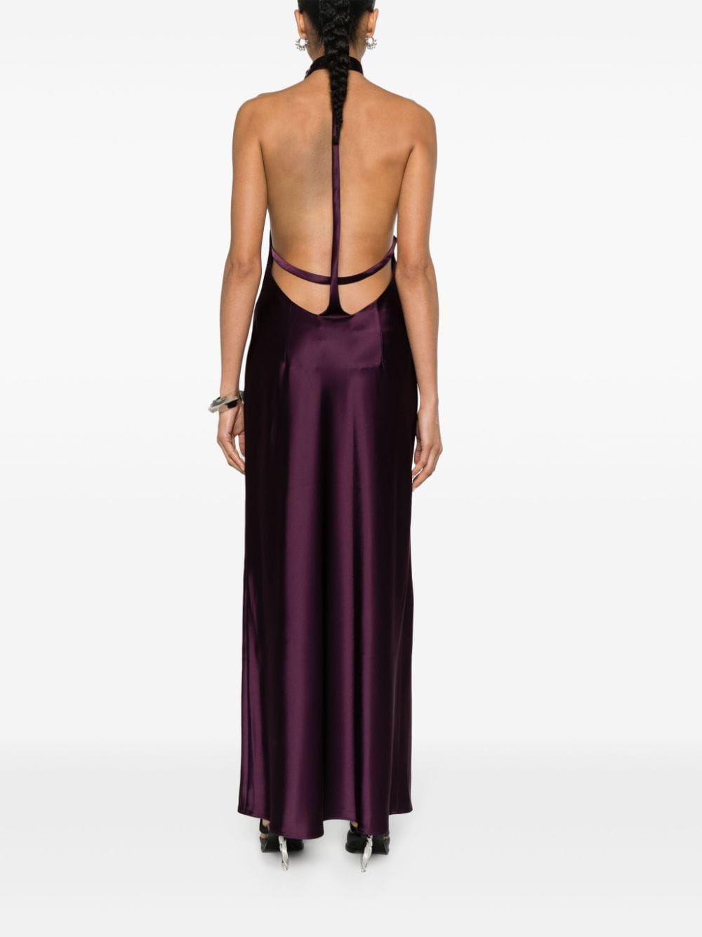 Shop Ssheena Adorabile Satin Dress In Purple