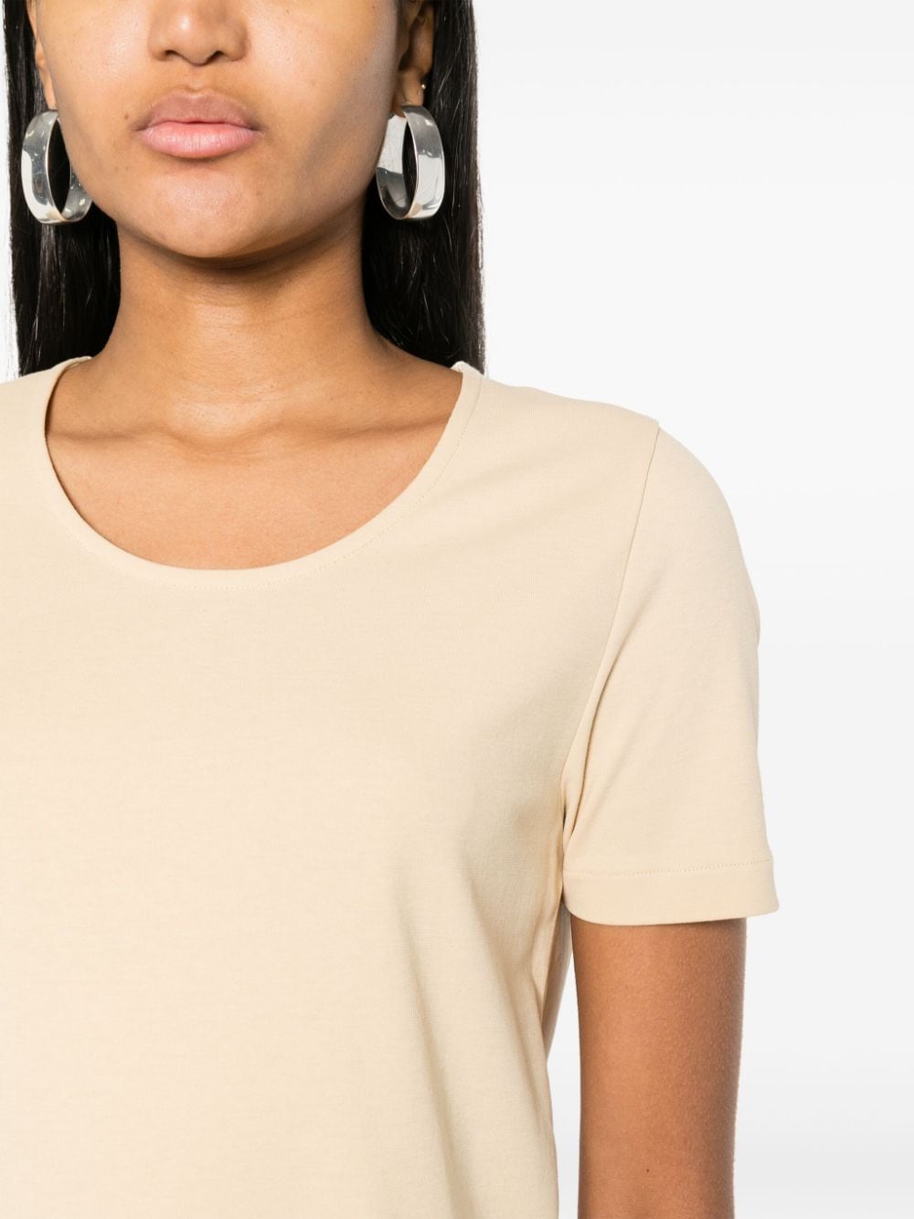 Shop Lemaire Round-neck Cotton T-shirt In Neutrals