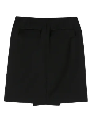 ミニスカート Sportmax Black Mini Skirt In Wool Wool Belted mini skirt, black | Sportmax