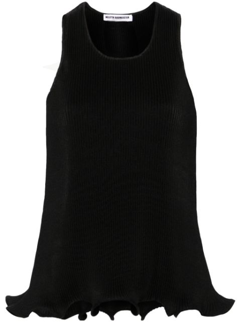 Melitta Baumeister ruffled ribbed tank top