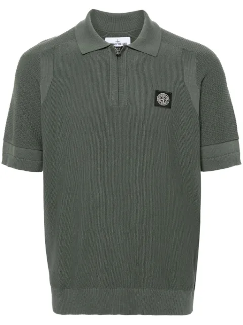 Stone Island playera tipo polo con parche Compass