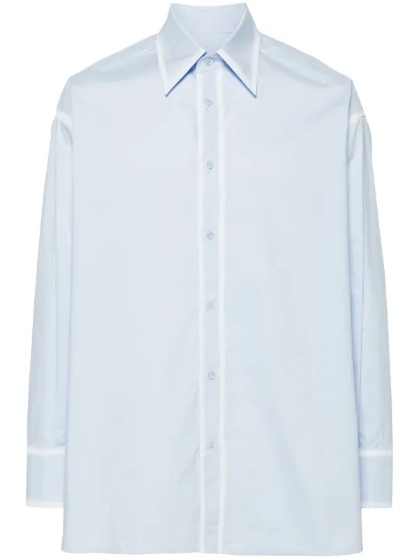 シャツ MM6 MAISON MARGIELA Men Shirts SH2DR0004M35256 Blue MM6 BY MAISON MARGIELA BUTTON UP SHIRT BLUE NEW SEASON