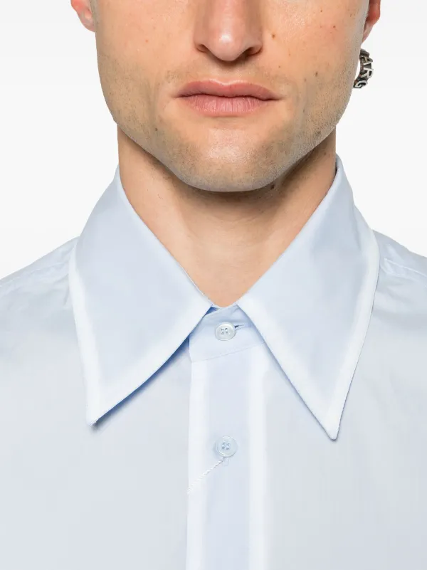 シャツ MM6 MAISON MARGIELA Men Shirts SH2DR0004M35256 Blue MM6 Maison Margiela Shirt with logo | Men's Clothing | Vitkac