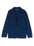 Missoni Kids zigzag-knit single-breasted blazer - Blue