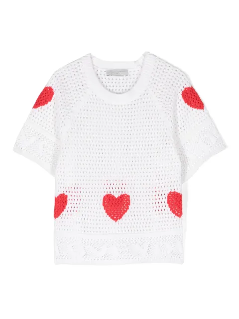 Stella McCartney Kids Camiseta I Love You de crochê